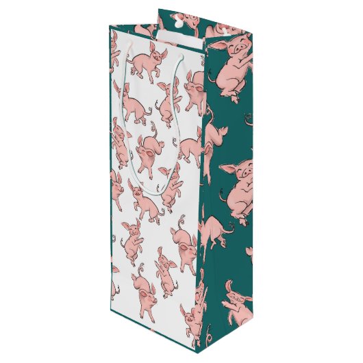 ハッピーピグレットワインバッグ ワインギフトバッグ (裏面アングル)