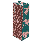 ハッピーピグレットワインバッグ ワインギフトバッグ (正面アングル)