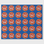 ハッピーピザ誕生日包装紙 子供へ ラッピングペーパー (フラット)