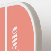 ハッピーピックラー ピンク ホワイト イニシャル 面白い ピックルボールラケット (左詳細)