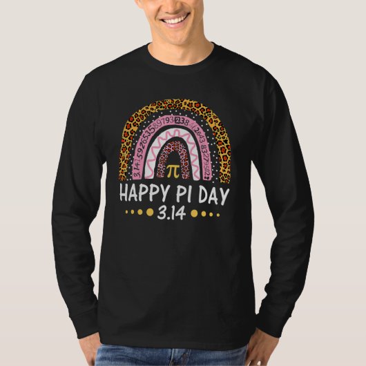 ハッピーピデイマテマティック数学先生ヒョウ雨 Tシャツ (正面)