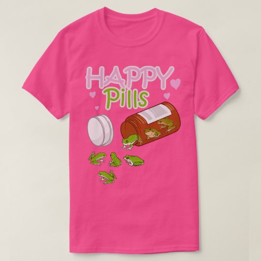 ハッピーピルズカエル1 Tシャツ (デザイン正面)