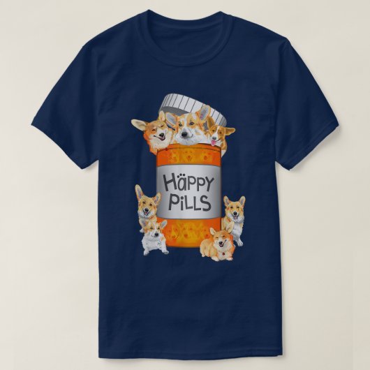 ハッピーピルズコルギ Tシャツ (デザイン正面)