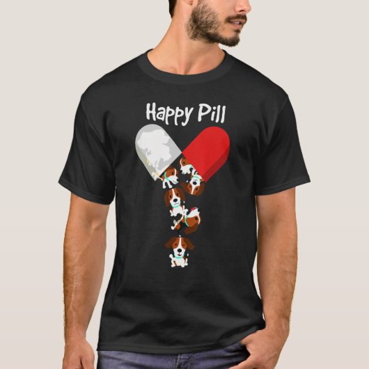 ハッピーピルビーグルママパパ Tシャツ (正面)