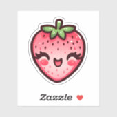 ハッピーピンクのイチゴ シール (シート)