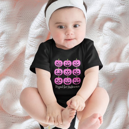 ハッピーピンクジャックオランタン ベビーボディスーツ