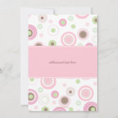 ハッピーピンクドットベビーフォト《キリスト教》洗礼式や命名式招待状 招待状 (裏面)