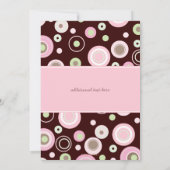 ハッピーピンクドットベビーフォト《キリスト教》洗礼式や命名式招待状 招待状 (裏面)