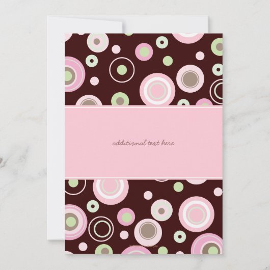 ハッピーピンクドットベビーフォト《キリスト教》洗礼式や命名式招待状 招待状 (裏面)