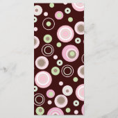 ハッピーピンクドット赤ちゃんシャワーメニューカード メニュー (裏面)