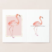 ハッピーピンクフラミンゴ誕生日 箔カード (内部)