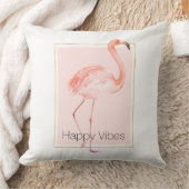 ハッピーピンクフラミンゴ クッション (ブランケット)