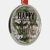 ハッピーピープルデジタルアートコラージュ メタルオーナメント (右)