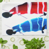 ハッピーピープルマザイウォリアーズ歩くアートプリント キッチンタオル (折り畳み)