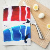 ハッピーピープルマザイウォリアーズ歩くアートプリント キッチンタオル (四つ折り)