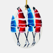 ハッピーピープルマザイウォリアーズ歩くアートプリント セラミックオーナメント (正面)