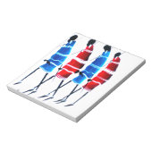 ハッピーピープルマザイウォリアーズ歩くアートプリント ノートパッド (回転)