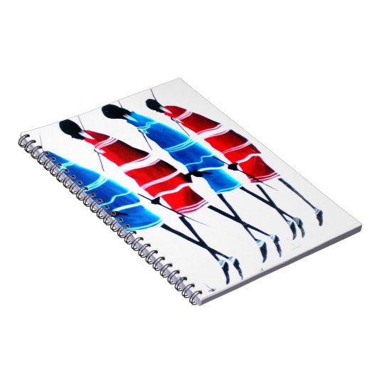 ハッピーピープルマザイウォリアーズ歩くアートプリント ノートブック (右側)