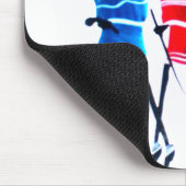 ハッピーピープルマザイウォリアーズ歩くアートプリント マウスパッド (コーナー)