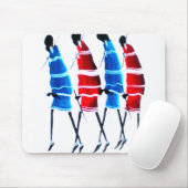 ハッピーピープルマザイウォリアーズ歩くアートプリント マウスパッド (マウス)