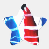 ハッピーピープルマザイウォリアーズ歩くアートプリント 星シール (正面)