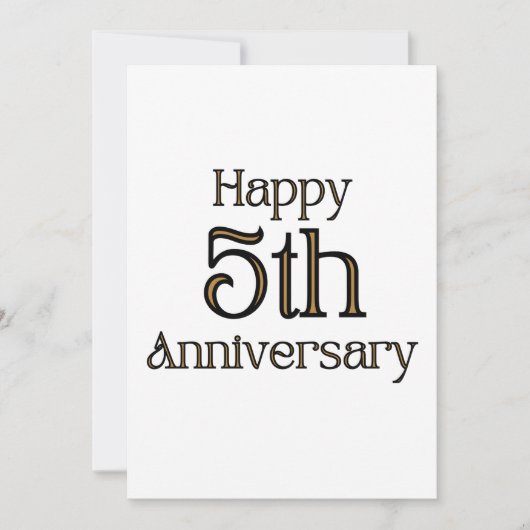 ハッピーファイブアニバーサリー招待状 招待状 (正面)