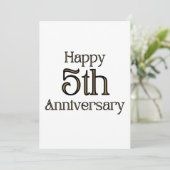 ハッピーファイブアニバーサリー招待状 招待状 (スタンド正面)