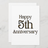 ハッピーファイブアニバーサリー招待状 招待状 (正面/裏面)