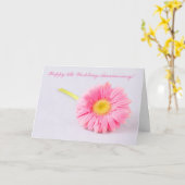 ハッピーファイブ結婚アニバーサリーピンクデイジー カード (黄色い花)