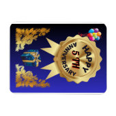 ハッピーファイブ結婚ズ・アニバーサリー マグネット (横)