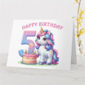 ハッピーファイブ誕生日カード カード (黄色い花)