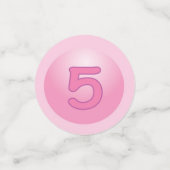 ハッピーファイブ誕生日ガール コンフェッティ (スモール正面)