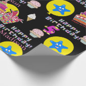 ハッピーファイブ誕生日ラッピング紙バルーン#5 ラッピングペーパー (角)