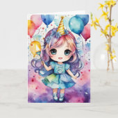 ハッピーファイブ誕生日リトルスター！ カード (黄色い花)