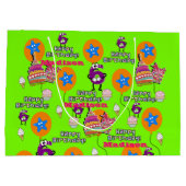 ハッピーファイブ誕生日抱き枕#5グリーン ラージペーパーバッグ (裏面)