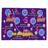 ハッピーファイブ誕生日抱き枕#5パープル ラージペーパーバッグ (裏面)