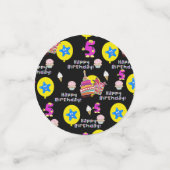 ハッピーファイブ誕生日紙吹雪、#5誕生日ブラック コンフェッティ (スモール正面)