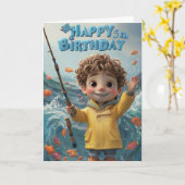 ハッピーファイブ誕生日 カード (黄色い花)