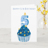 ハッピーファイブ誕生日 カード (黄色い花)