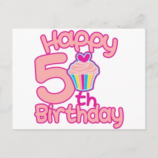 ハッピーファイブ誕生日! ポストカード (正面)