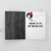 ハッピーファイブ50誕生日ノートオンウッド カード (内部)