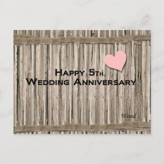 ハッピーファイブ。の結婚記念日 ポストカード