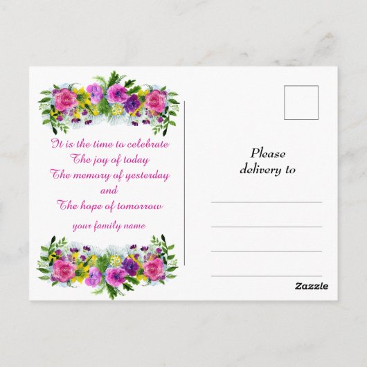 ハッピーファウンダーズ・デイ ポストカード (裏面)