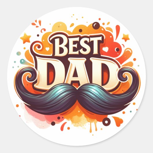 ハッピーファザーズデー ラウンドシール (正面)