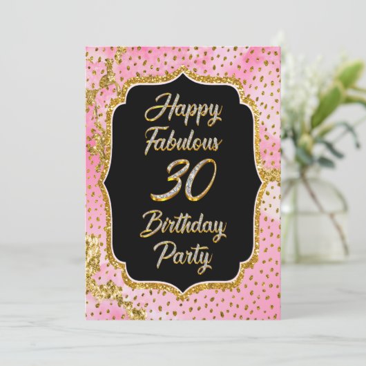 ハッピーファブラス30th誕生日パーティの招待状 招待状 (スタンド正面)