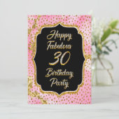 ハッピーファブラス30th誕生日パーティの招待状 招待状 (スタンド正面)