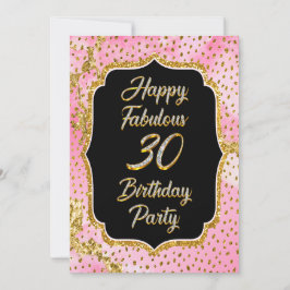 ハッピーファブラス30th誕生日パーティの招待状 招待状