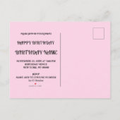 ハッピーファブラス50番目の誕生日招待状パーティー インビテーションポストカード (裏面)