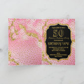 ハッピーファブラス50番目の誕生日招待状パーティー 招待状 (内部)