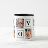 ハッピーファミリーよくはしゃぐフォトコラージュコーヒー マグカップ (中央)